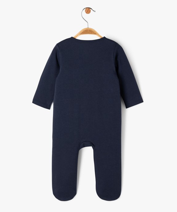 Pyjama bébé ouverture devant avec message brodé vue4 - GEMO 4G BEBE - GEMO