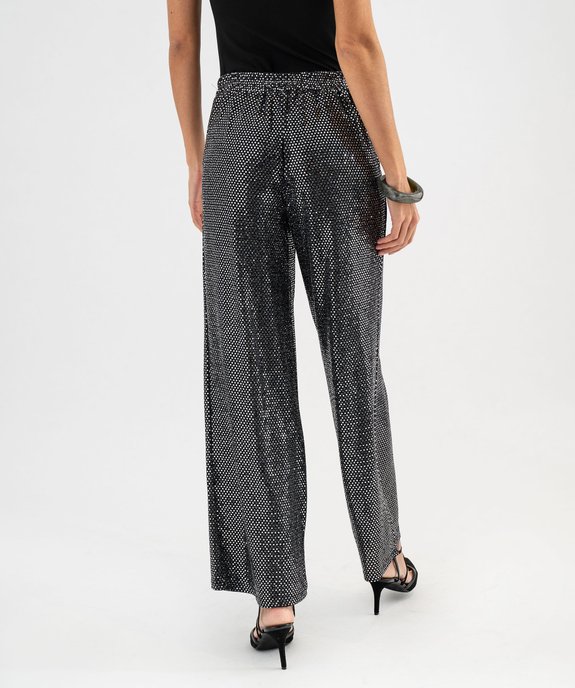 Pantalon large à paillettes femme vue3 - GEMO(FEMME PAP) - GEMO