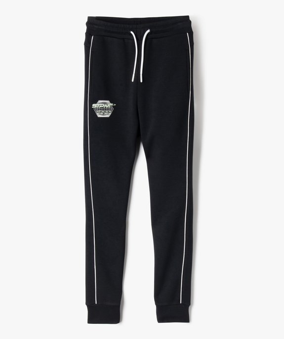 Pantalon de jogging avec liserés contrastants garçon vue1 - GEMO (JUNIOR) - GEMO