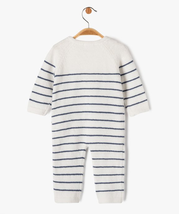 Pyjama en maille tricotée rayée bébé - LuluCastagnette vue4 - LULUCASTAGNETTE - GEMO