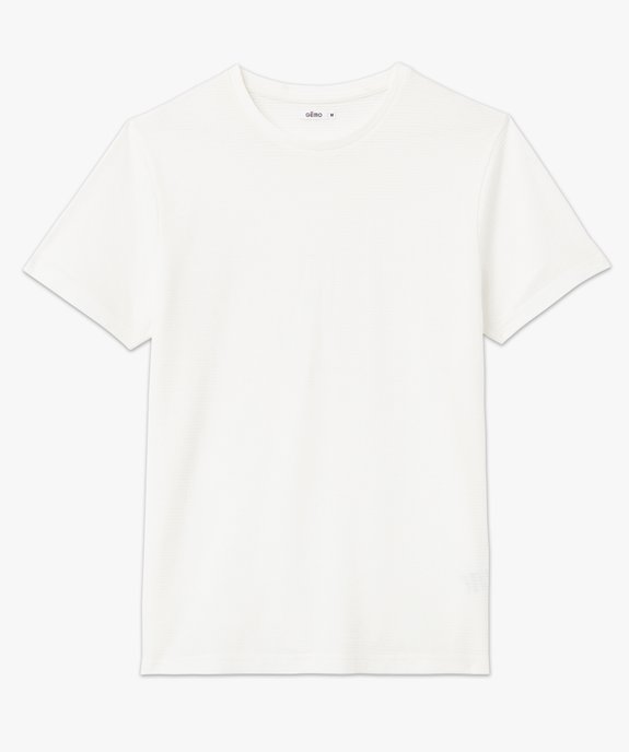 Tee-shirt à manches courtes effet rayé homme vue4 - GEMO (HOMME) - GEMO