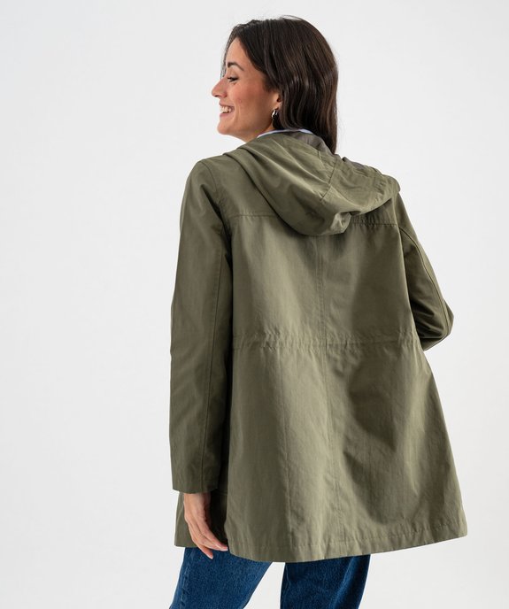 Parka à capuche avec boutons métalliques femme vue3 - GEMO(FEMME PAP) - GEMO