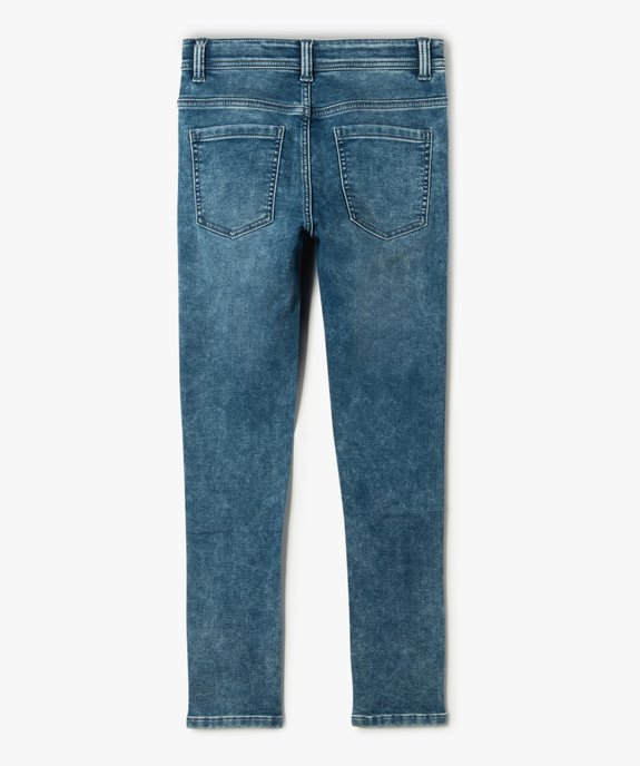 Jean garçon coupe Skinny coloris délavé vue3 - GEMO 4G GARCON - GEMO