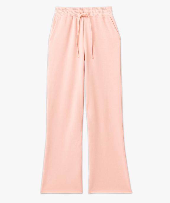 Pantalon en molleton coupe large et taille élastiquée femme vue4 - GEMO(FEMME PAP) - GEMO