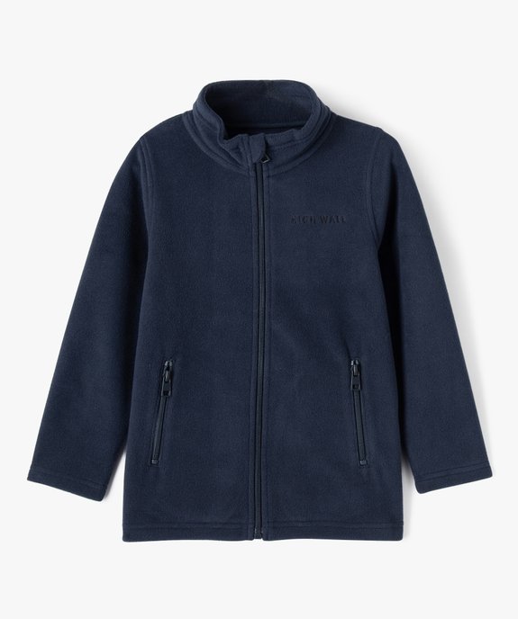 Sweat zippé à col montant en maille polaire garçon vue1 - GEMO (ENFANT) - GEMO