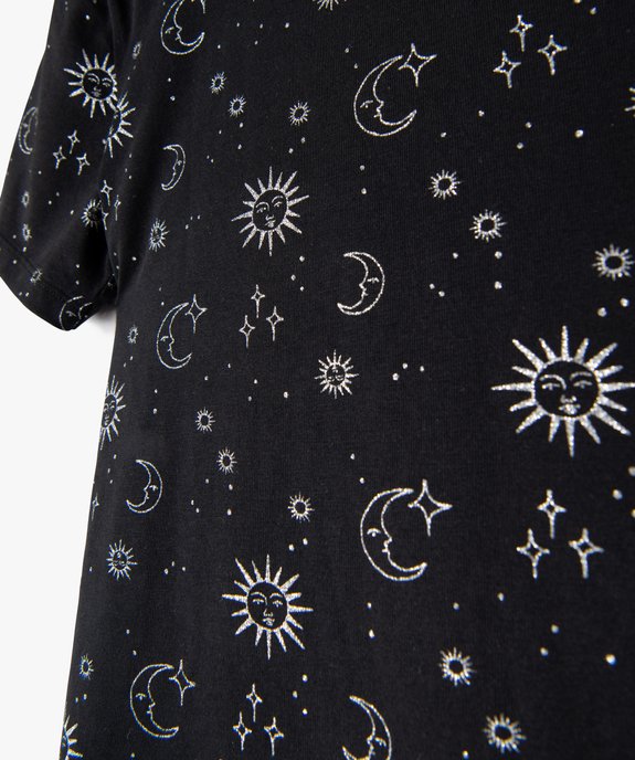 Robe fille à manches courtes avec motifs pailletés vue3 - GEMO (JUNIOR) - GEMO