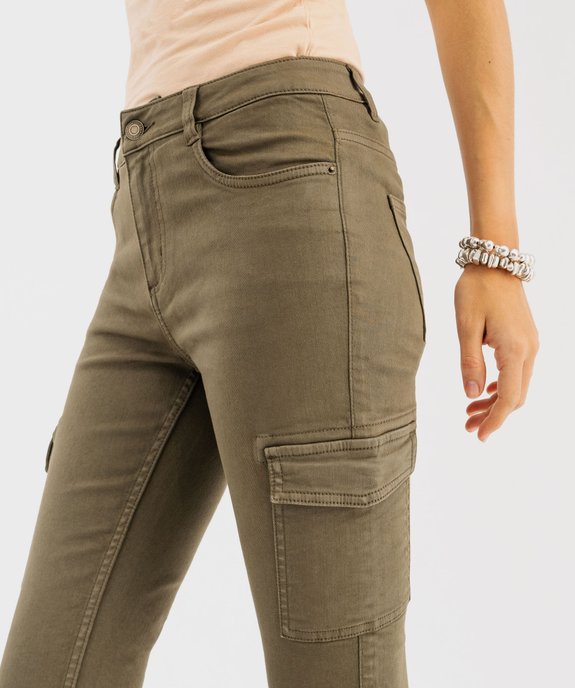 Jean cargo slim en coton stretch femme vue2 - GEMO 4G FEMME - GEMO