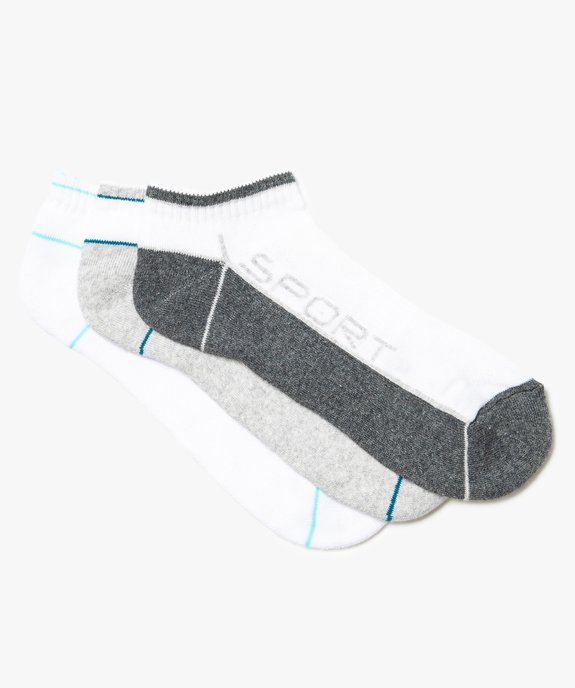 Chaussettes de sport courtes homme (lot de 3) vue1 - GEMO(HOMWR HOM) - GEMO