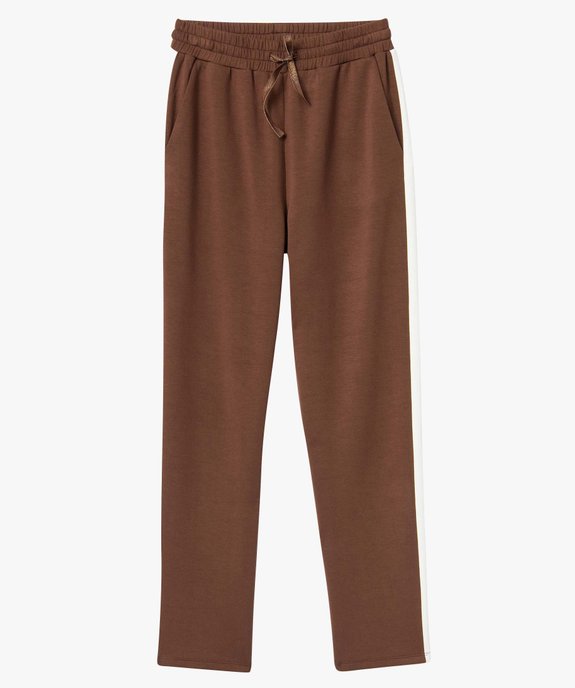 Pantalon de jogging femme avec bandes contrastantes sur les côtés vue4 - GEMO(FEMME PAP) - GEMO