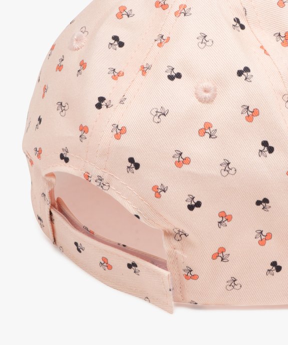 Casquette à motifs cerises avec message fille vue3 - GEMO 4G FILLE - GEMO