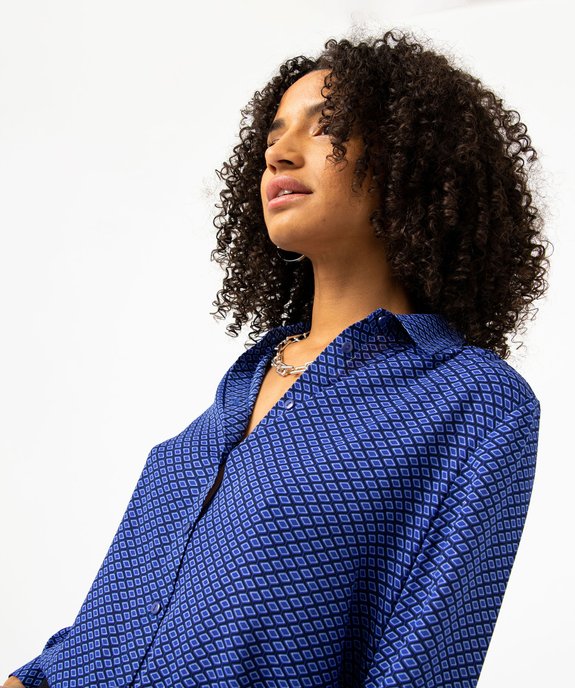 Chemise imprimée à manches longues femme vue2 - GEMO 4G FEMME - GEMO