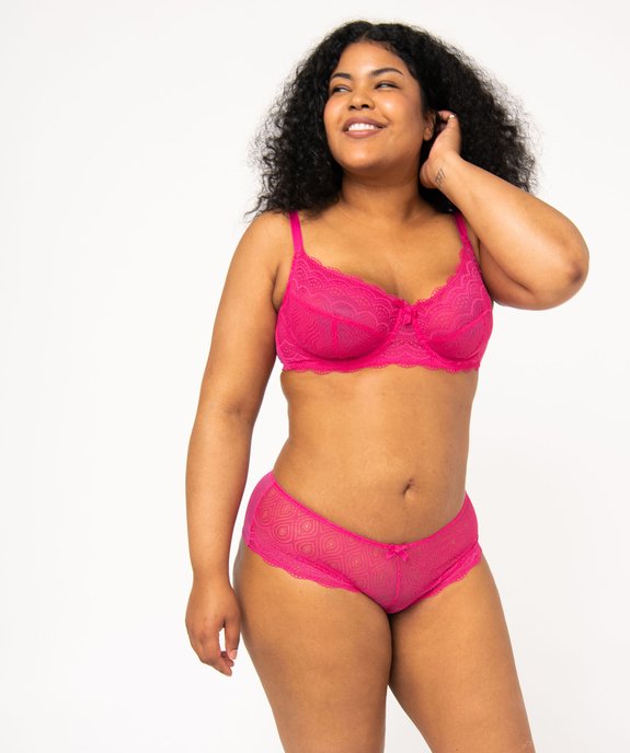 Soutien-gorge emboitant à armatures en dentelle grande taille vue3 - GEMO(HOMWR FEM) - GEMO