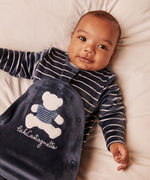 Pyjama en velours ouvert devant bébé - LuluCastagnette vue6 - LULUCASTAGNETTE - GEMO