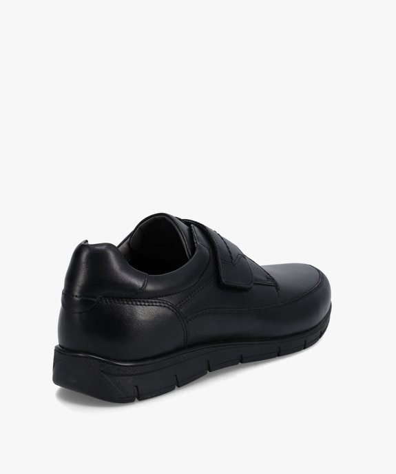 Derbies homme confort dessus cuir uni à scratch vue4 - GEMO (CONFORT) - GEMO