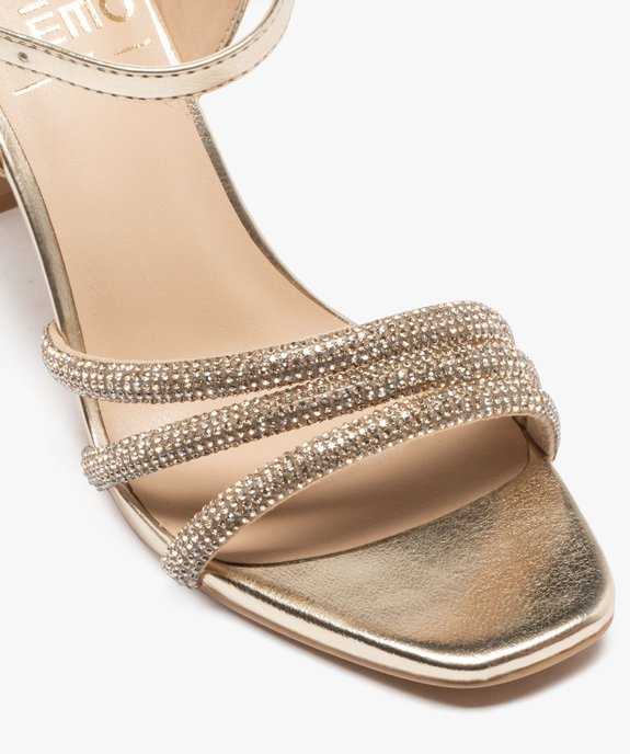 Sandales femme à talon haut et brides strass vue7 - FOLLOW ME - GEMO