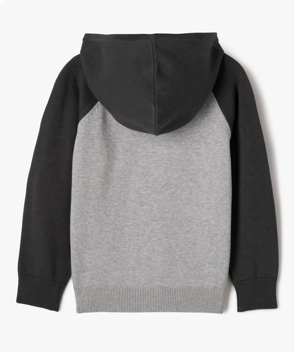 Pull à capuche et poche kangourou garçon vue3 - GEMO (ENFANT) - GEMO