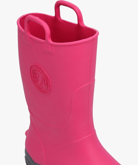 Bottes de pluie fille unies avec anses sur le col – Boatilus vue6 - BOATILUS - GEMO