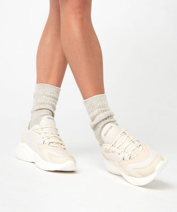 Baskets femme bi-matières à semelle épaisse - Slazenger vue1 - SLAZENGER - GEMO