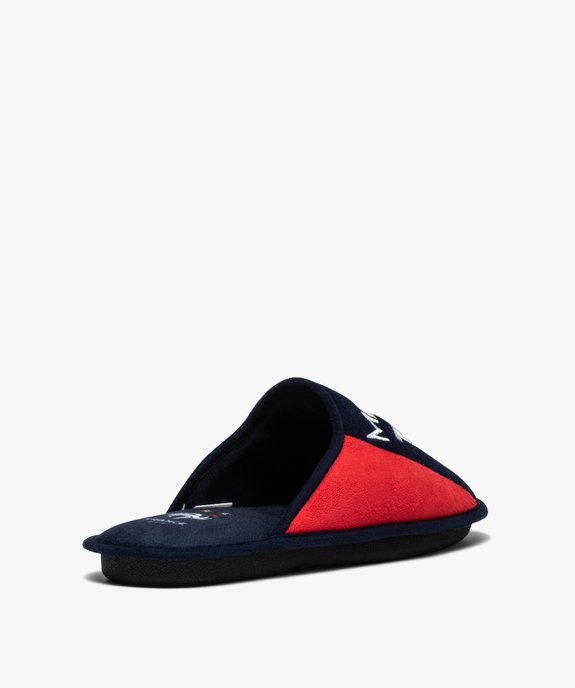 Chaussons homme mules plates en velours - Mbappé vue4 - FFF - GEMO