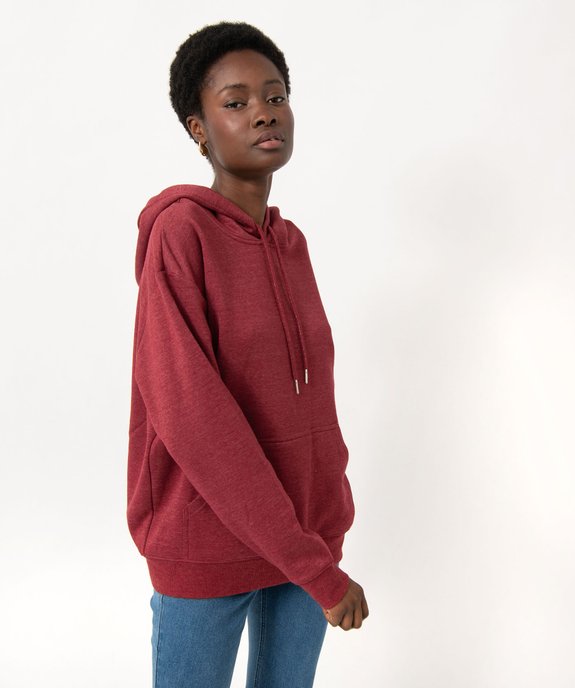 Sweat oversize à capuche intérieur molletonné femme vue1 - GEMO(FEMME PAP) - GEMO