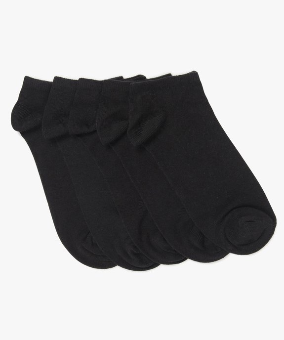 Chaussettes fille ultra courtes unies (lot de 5) vue1 - GEMO 4G FILLE - GEMO