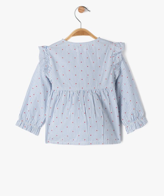 Blouse manches longues à rayures bébé fille - LuluCastagnette vue4 - LULUCASTAGNETTE - GEMO