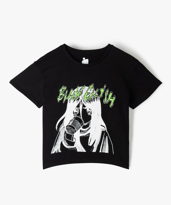 Tee-shirt fille court à manches courtes imprimé - Billie Eilish vue1 - BILLIE EILISH - GEMO