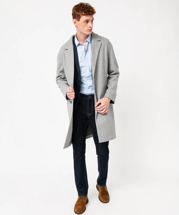 Manteau mi-long à col tailleur homme vue5 - GEMO 4G HOMME - GEMO