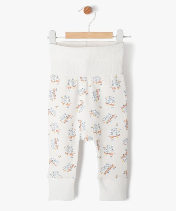 Pantalon évolutif en maille imprimée koalas bébé vue3 - GEMO(BB COUCHE) - GEMO