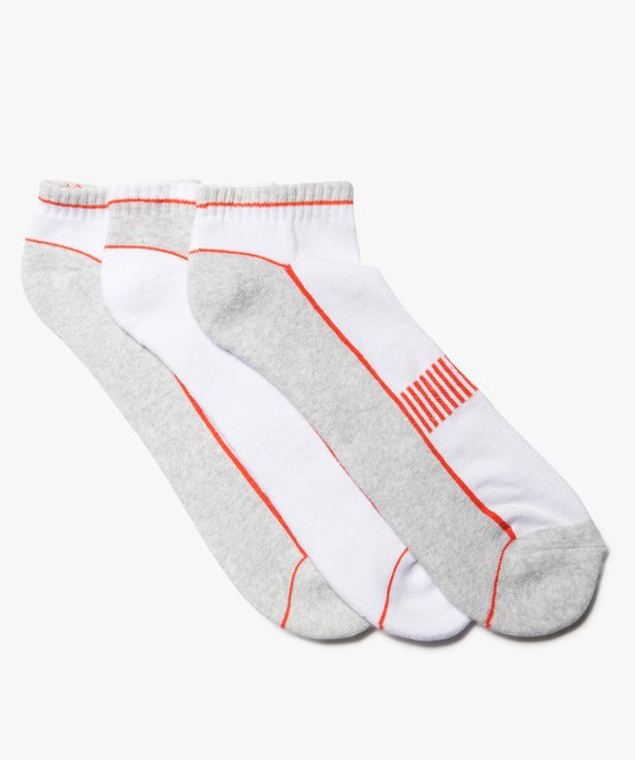 Chaussettes de sport homme ultra courtes en maille bouclette (lot de 3) vue1 - GEMO(HOMWR HOM) - GEMO