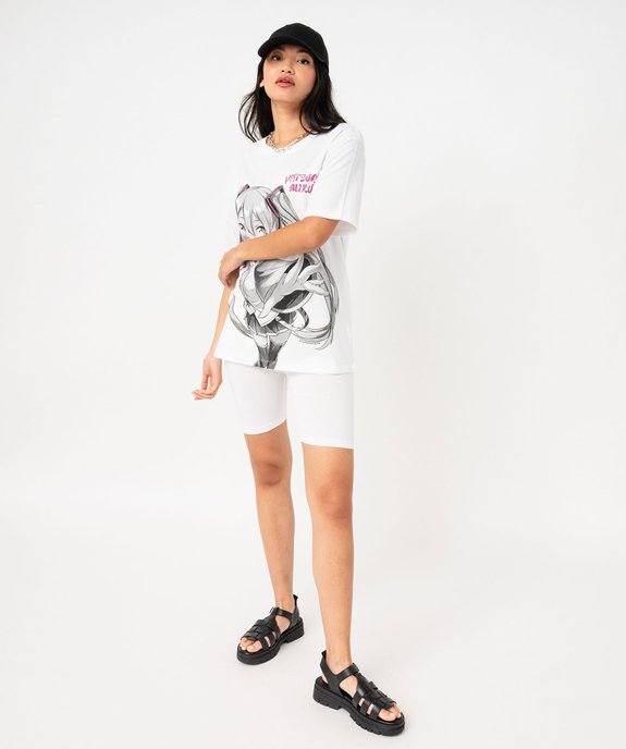 Tee-shirt manches courtes oversize avec motif manga femme - Hatsune Miku vue5 - HATSUNE MIKU - GEMO