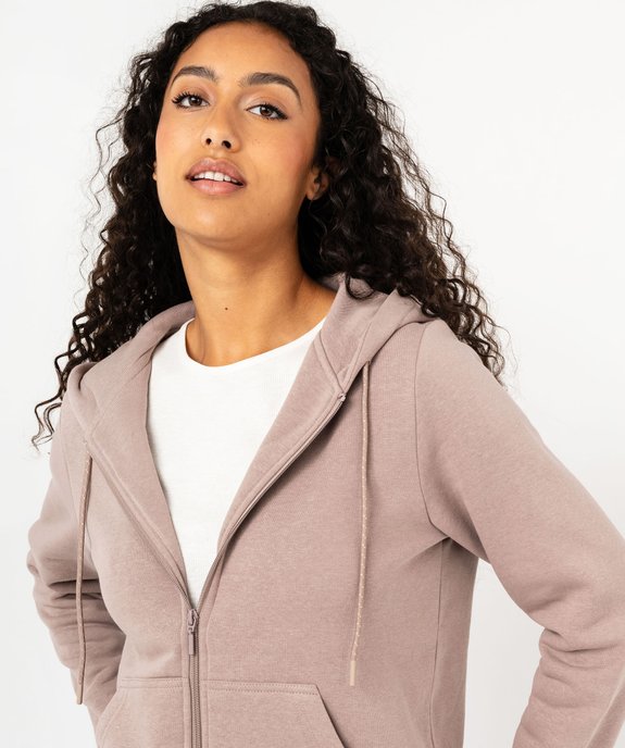 Sweat zippé à capuche femme vue2 - GEMO(FEMME PAP) - GEMO