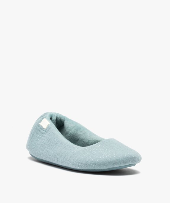 Chaussons femme ballerines en mousseline pailletée - Dim vue2 - DIM - GEMO