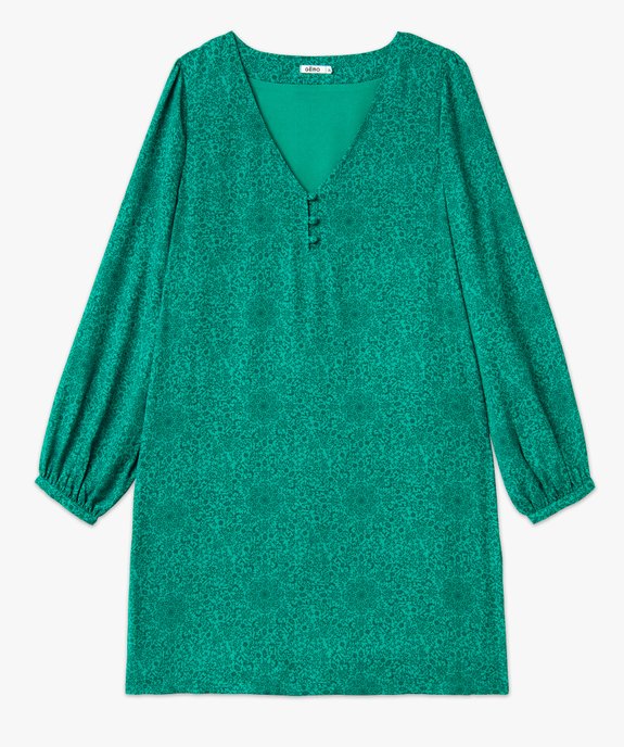 Robe à manches longues et col V femme vue4 - GEMO 4G FEMME - GEMO