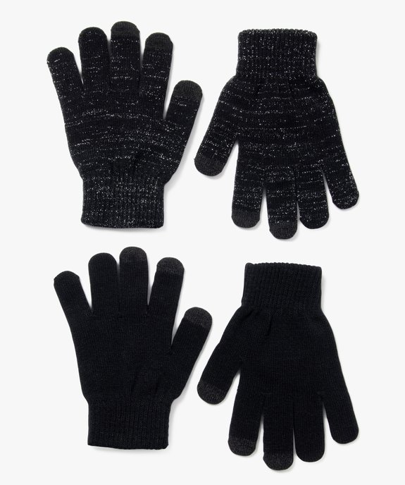 Gants tactiles en maille extensible fille (lot de 2)  vue3 - GEMO (JUNIOR) - GEMO