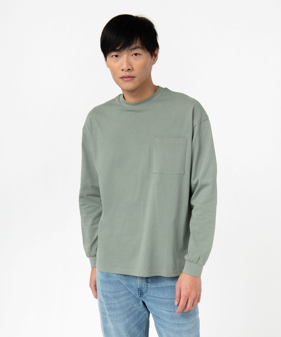 Tee-shirt manches longues épais oversize homme vue1 - GEMO (HOMME) - GEMO