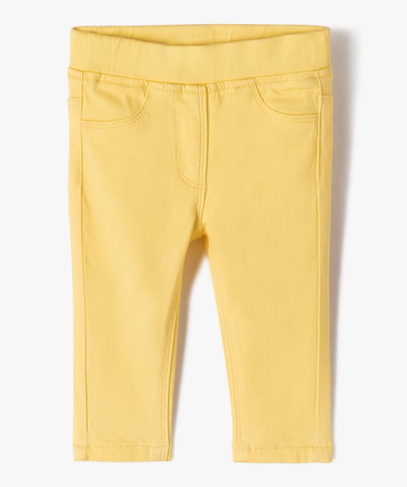 Pantalon bébé fille slim uni à taille élastiquée  vue1 - GEMO 4G BEBE - GEMO