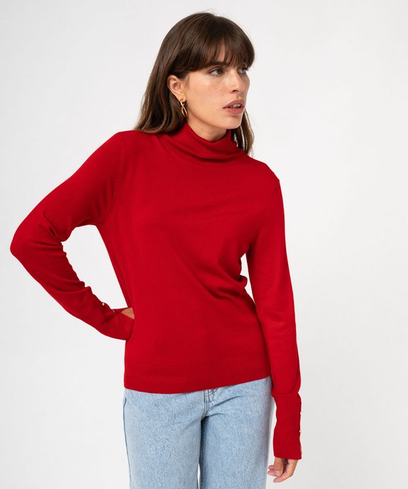 Pull fin en viscose à col roulé femme vue6 - GEMO 4G FEMME - GEMO