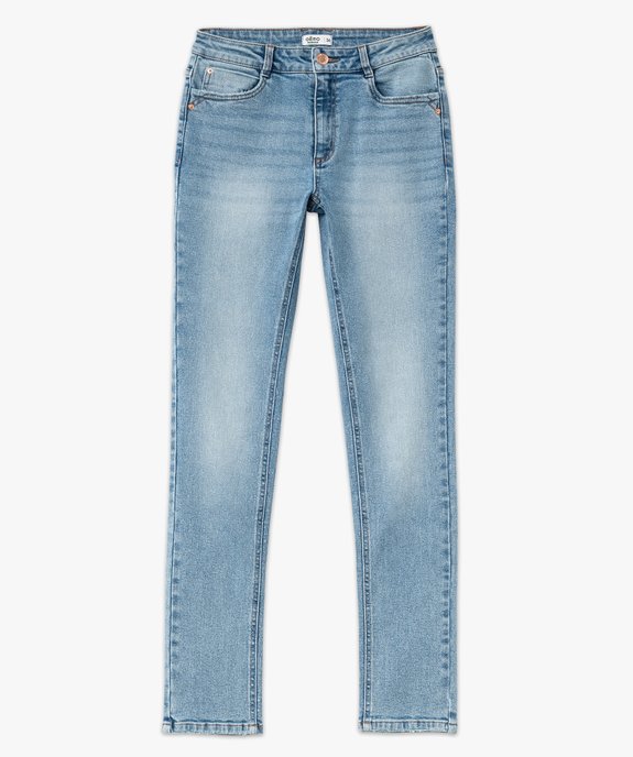 Jean slim taille normale en denim extensible femme vue4 - GEMO(FEMME PAP) - GEMO