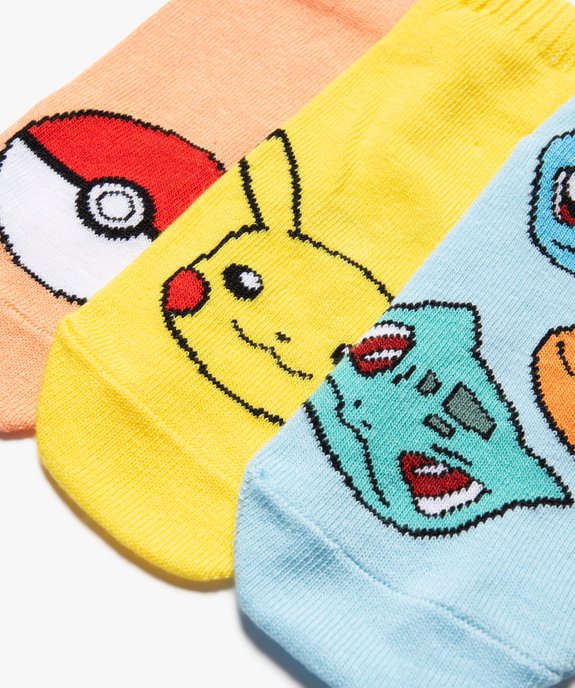 Chaussettes ultra courtes imprimées garçon - Pokémon (lot de 3) vue3 - POKEMON - GEMO