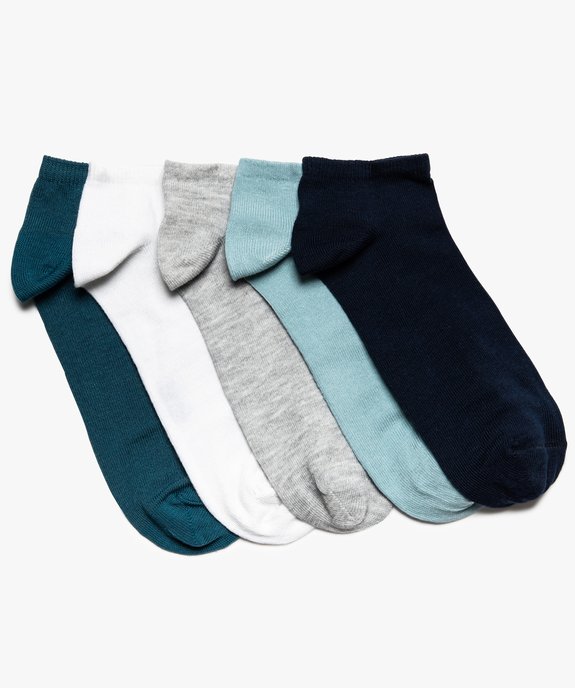 Chaussettes garçon ultra-courtes unies (lot de 5 paires) vue1 - GEMO 4G GARCON - GEMO