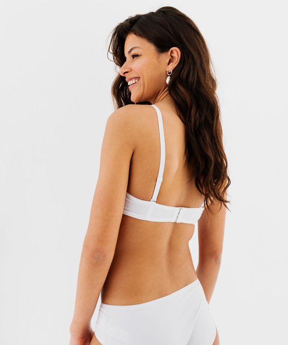  Soutien-gorge bandeau en microfibre avec bretelles muti-positions vue7 - GEMO 4G FEMME - GEMO