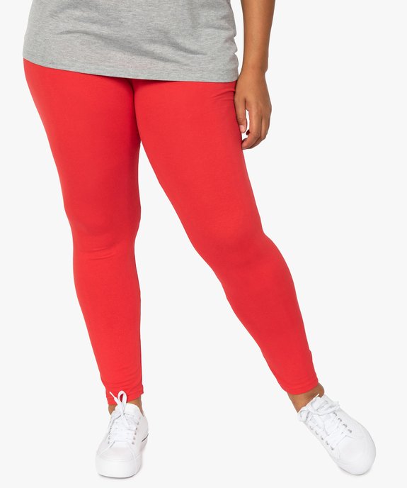 Legging femme grande taille uni en coton stretch vue1 - GEMO 4G GT - GEMO