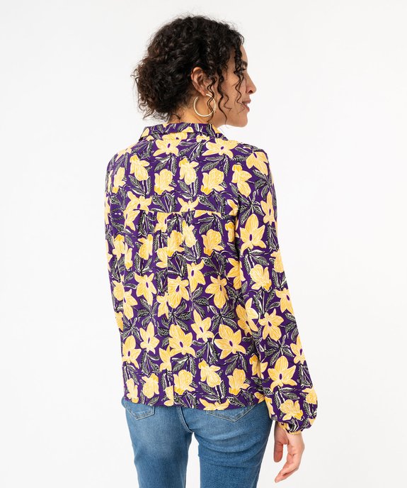 Blouse manches longues à motifs fleuris femme vue3 - GEMO(FEMME PAP) - GEMO