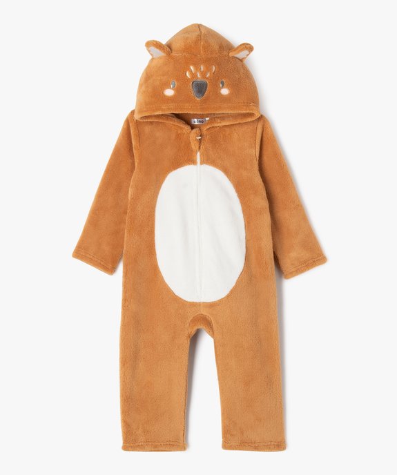 Surpyjama en maille peluche à capuche animée bébé vue5 - GEMO(BB COUCHE) - GEMO