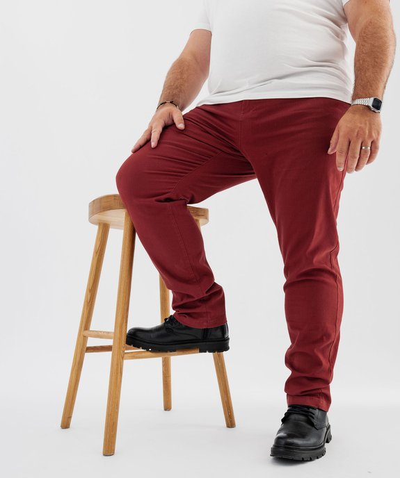 Pantalon chino coupe Slim en coton homme vue11 - GEMO 4G HOMME - GEMO