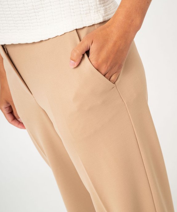 Pantalon de tailleur droit en maille souple femme vue3 - GEMO(FEMME PAP) - GEMO