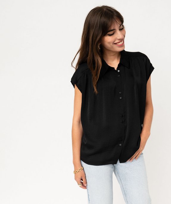 Chemise manches courtes en matière satinée femme vue5 - GEMO(FEMME PAP) - GEMO