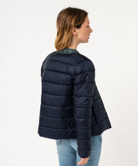 Blouson matelassé à col rond femme vue3 - GEMO 4G FEMME - GEMO