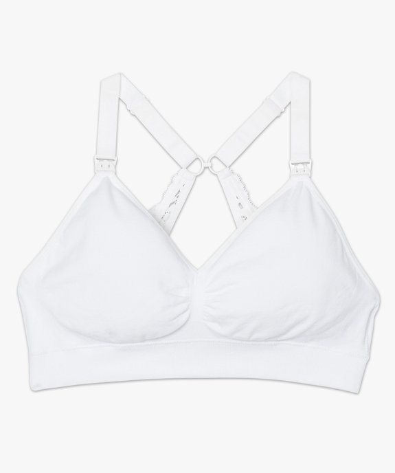 Soutien-gorge d’allaitement avec dos modulable en dentelle vue4 - GEMO (MATER) - GEMO